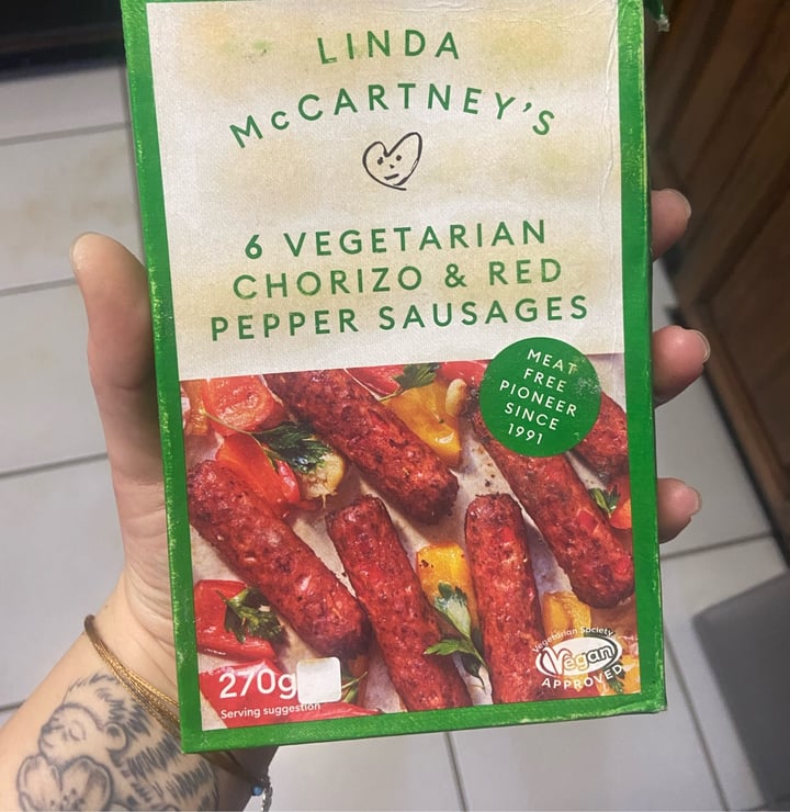 photo of Linda McCartney's 6 Vegetarian Chorizo & Red Pepper Sausages shared by @tazzl16 on  27 Jun 2022 - review