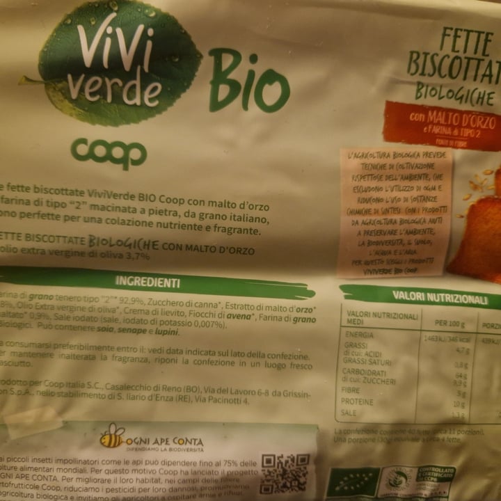 photo of Viviverde bio Fette Biscottate Bio Con Malto D’Orzo shared by @betta1979 on  25 Nov 2022 - review