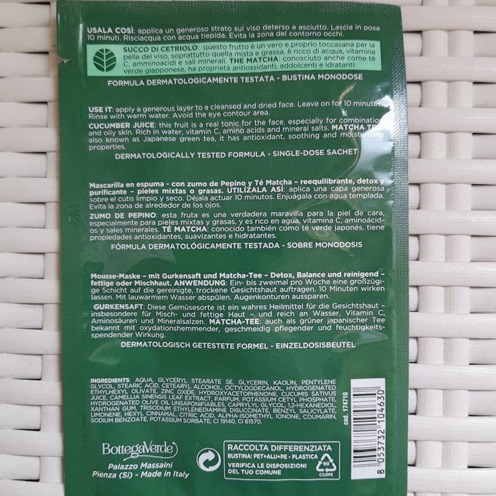 review photo of Bottega Verde maschera riequilibrante detox shared by @dandelion5 on 20 Aug 2022 - review