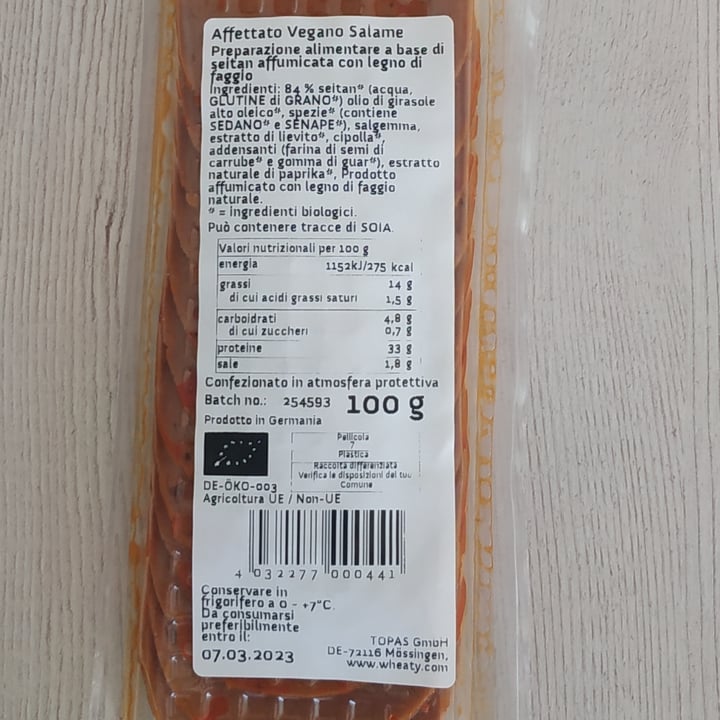 photo of Wheaty Affettato Vegano Salame  shared by @vivib on  18 Nov 2022 - review