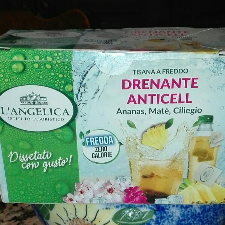 review photo of L'angelica Tisana A Freddo Drenante Anticell - Ananas, Maté, Ciliegio shared by @giovyy on 30 Jun 2022 - review