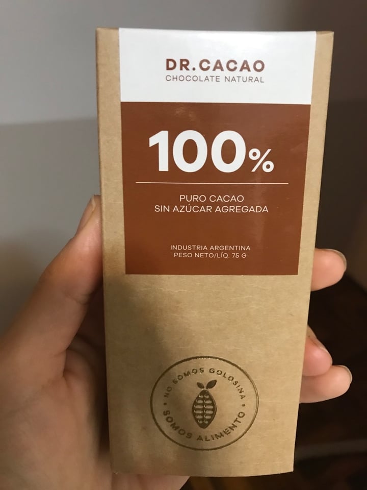 photo of Dr. Cacao Chocolate 100% Cacao Sin Azucar shared by @esteficasotti on  11 Apr 2020 - review