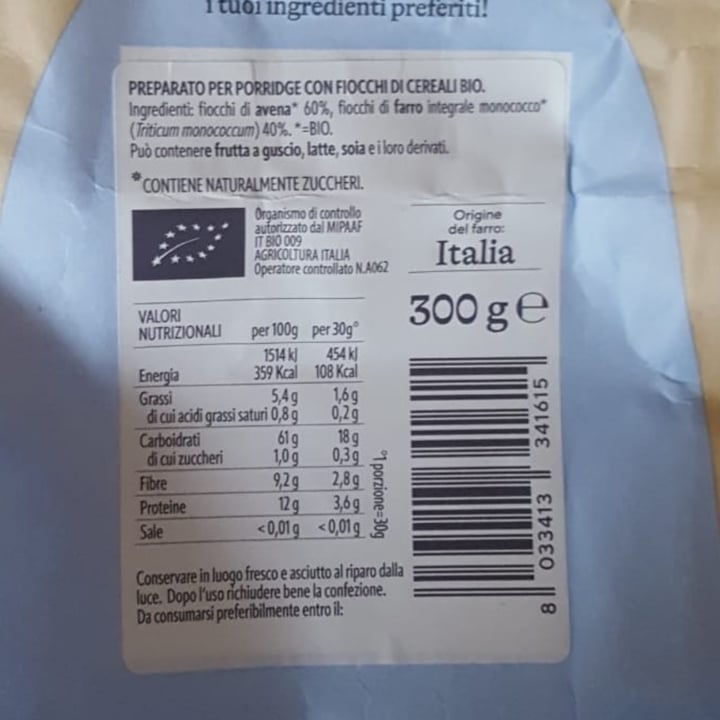 photo of Poggio del farro porridge bio shared by @sofisc on  12 Nov 2022 - review