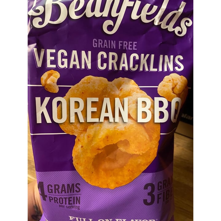photo of Beanfields Vegan Cracklins Korean BBQ shared by @amsvfrazier90 on  13 Aug 2021 - review