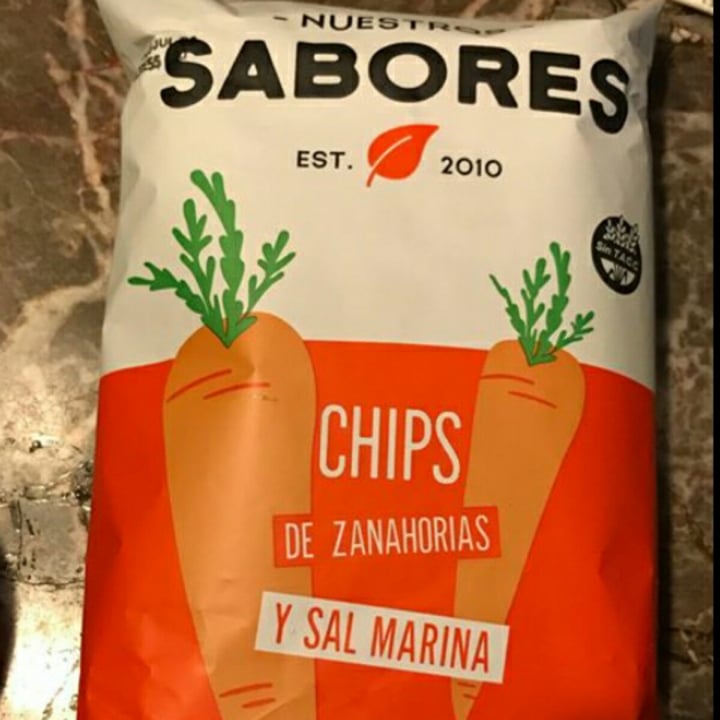 photo of Nuestros Sabores Chips de Zanahoria y Sal Marina shared by @juliocruz09 on  01 Sep 2020 - review