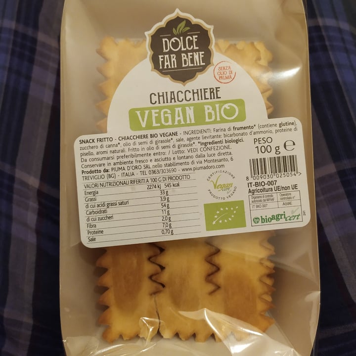 photo of Dolce far bene Chiacchiere vegan bio shared by @senja on  25 Mar 2022 - review