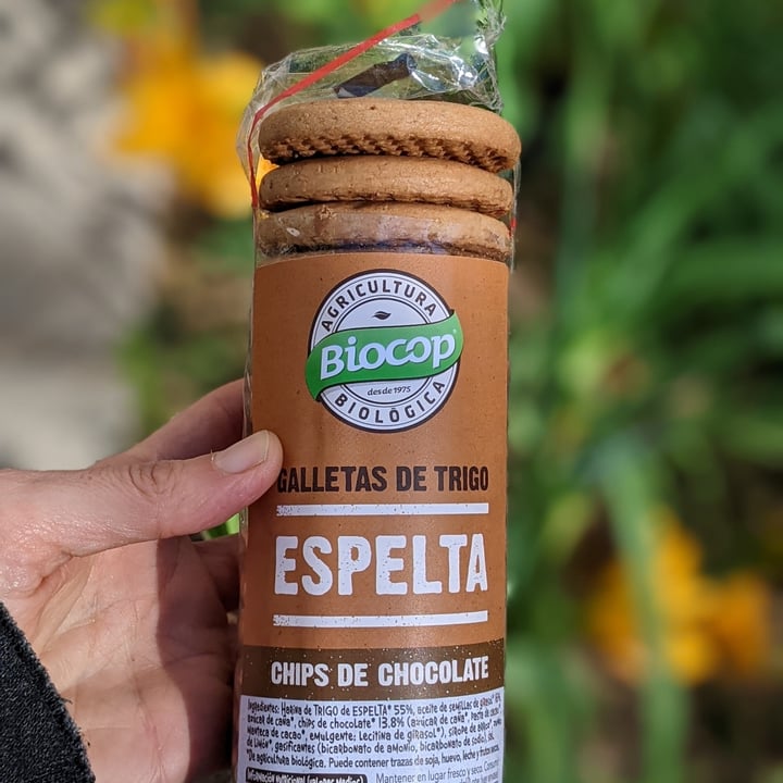 photo of Biocop Galletas de trigo espelta con chips de chocolate shared by @vanessaprats on  04 May 2021 - review
