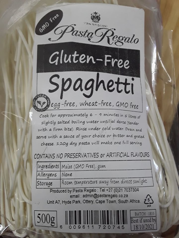 photo of Pasta Regalo Gluten-free Spaghetti shared by @mokkah on  19 Dec 2019 - review