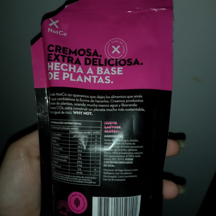 photo of NotCo Not Mayo Original - Doypack  shared by @cataveg on  31 Mar 2021 - review