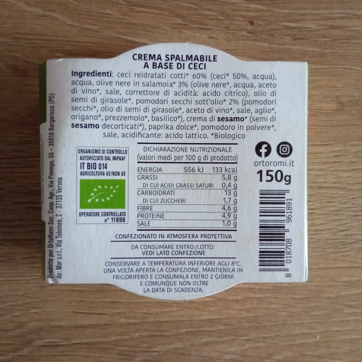 review photo of Ortoromi Hummus mediterraneo shared by @morganafregonese on 10 Sep 2022 - review