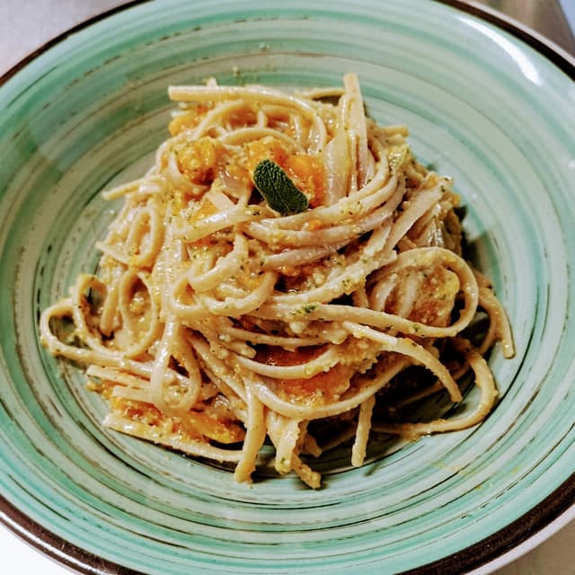 Photo of the dish “Linguine Con Ragù Di Tempeh ,Zucca E Salvia”