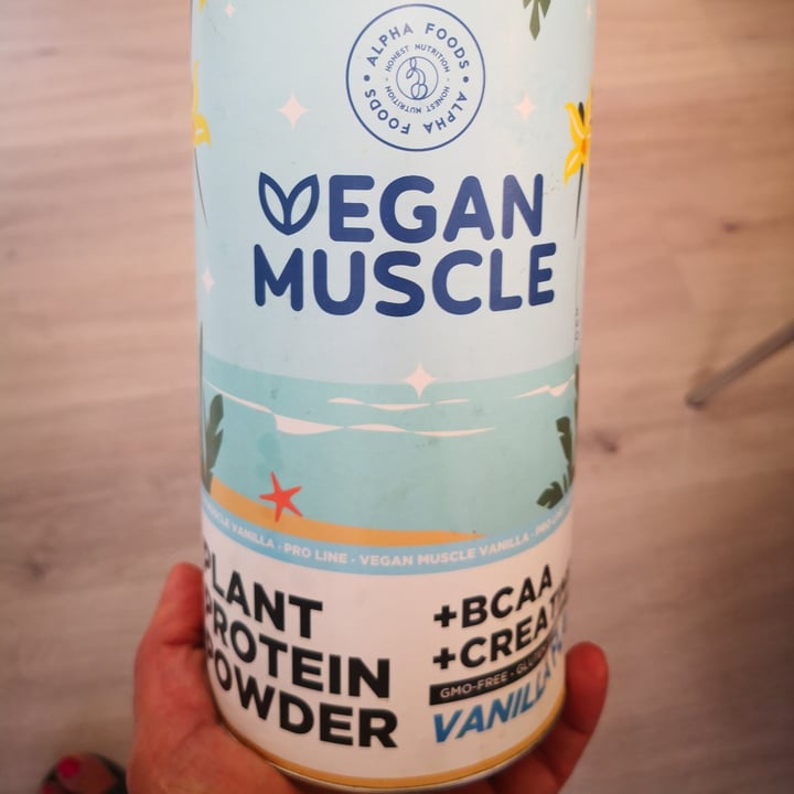 photo of Alpha Foods vegan muscle vanilla flawour shared by @gingervegtruck on  29 May 2022 - review