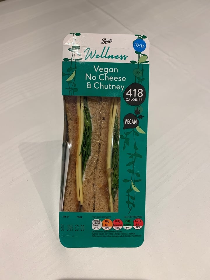 photo of Boots Vegan No Cheese & Chutney shared by @kayleigh-jade on  17 Feb 2020 - review