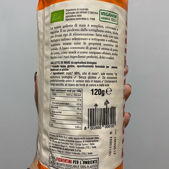 photo of Fiorentini Bio Gallette di Mais shared by @msom on  04 Dec 2021 - review