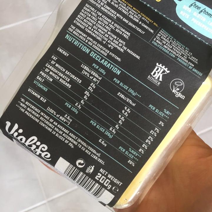 photo of Violife Lonchas Sabor Original shared by @tangerine2020 on  28 Sep 2020 - review
