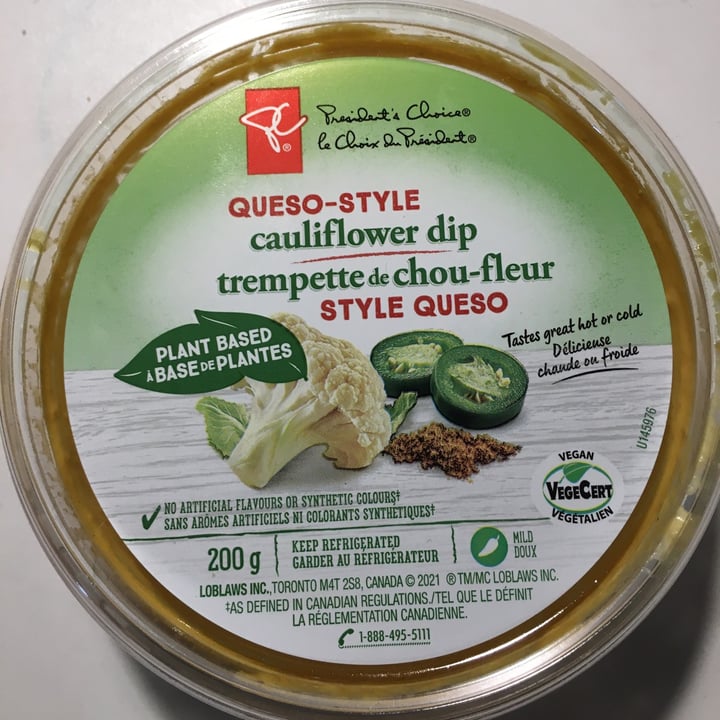 photo of President's Choice Queso Style Cauliflower Dip shared by @remmus23 on  24 May 2021 - review