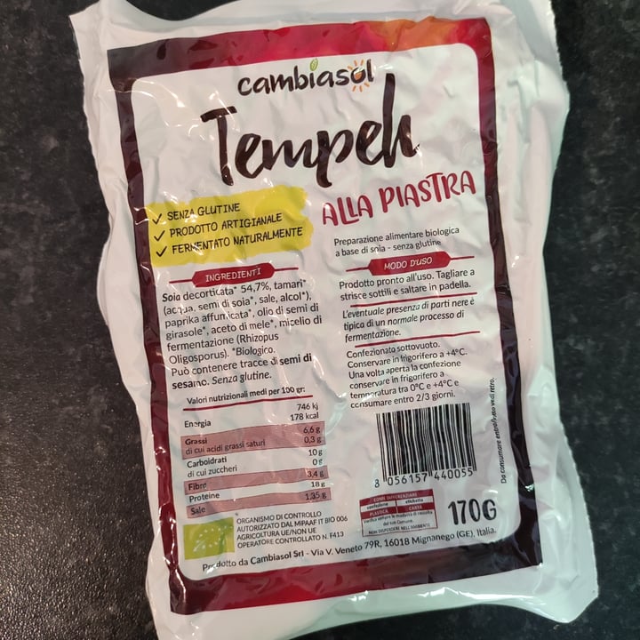 review photo of Cambiasol Tempeh alla Piastra shared by @adri99 on 14 May 2022 - review