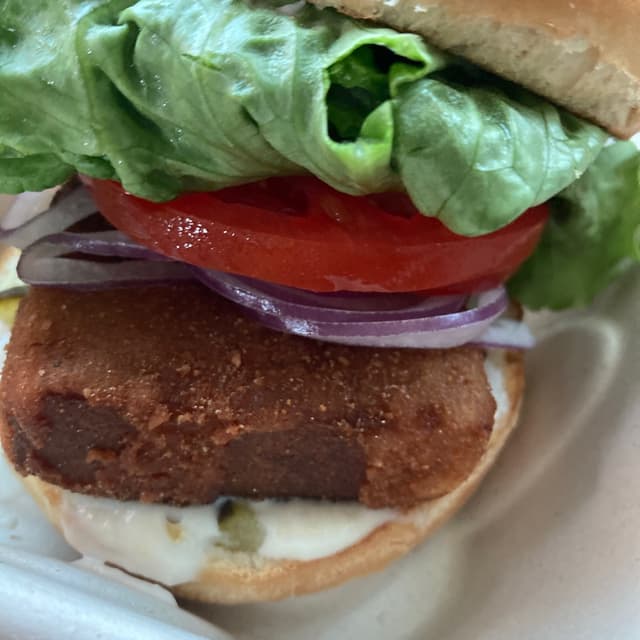 Foto do prato “Tofu burger”