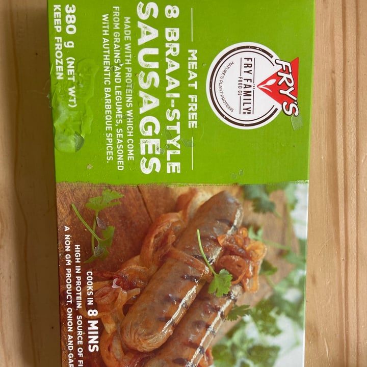 photo of Fry's Family Food Braai-Style Sausages shared by @vegan28 on  26 Apr 2020 - review