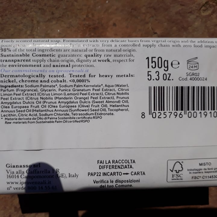 review photo of I Provenzali sapone cocco shared by @francesca79 on 29 Apr 2022 - review