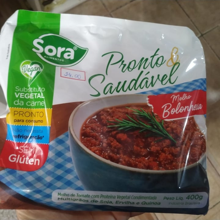 photo of Sora Carne moída vegetal Pronto & Saudável- 250g shared by @crisveiga on  01 May 2022 - review