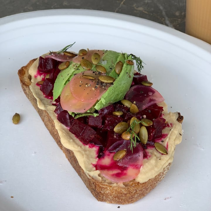 photo of MICRO bakery | kitchen Beetroot Avocado Tartine shared by @shania8777 on  20 Feb 2021 - review