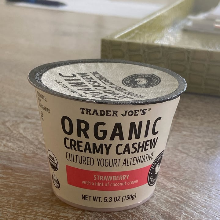 photo of Trader Joe's Organic Creamy Cashew Cultured Yogurt Alternative Strawberry shared by @anna-vegan2021 on  25 Mar 2022 - review