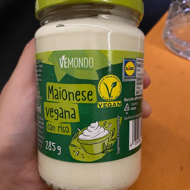 photo of Vemondo Maionese vegana con riso shared by @valewoody on  08 Aug 2022 - review