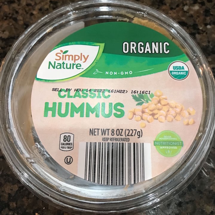 photo of Simply Nature Organic Classic Hummus shared by @wiskiemimigingy on  06 Oct 2022 - review