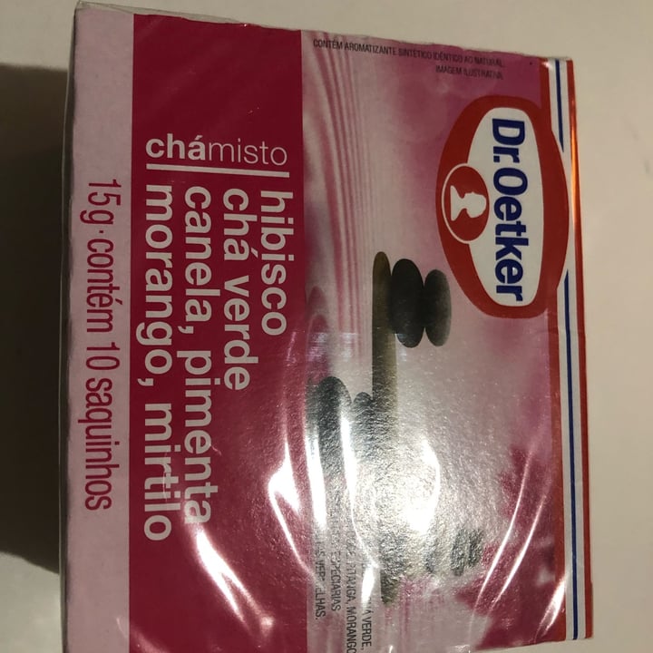 photo of Dr. Oetker Chá Misto (Hibisco, Canela, Pimenta, Morango e Mirtilo) shared by @jopinheiro on  06 Dec 2022 - review