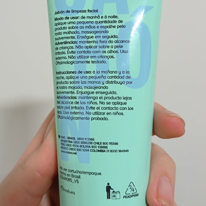 review photo of Natura Jabón de limpieza Facial shared by @mercabitch on 11 Sep 2020 - review