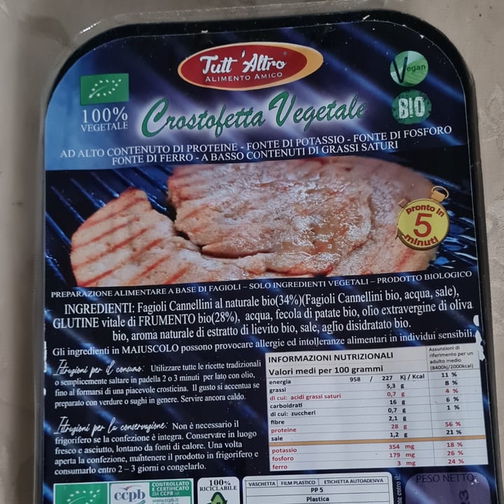 photo of TUTT' ALTRO Alimento Amico Crostofetta vegetale shared by @emanuelab on  02 Apr 2022 - review