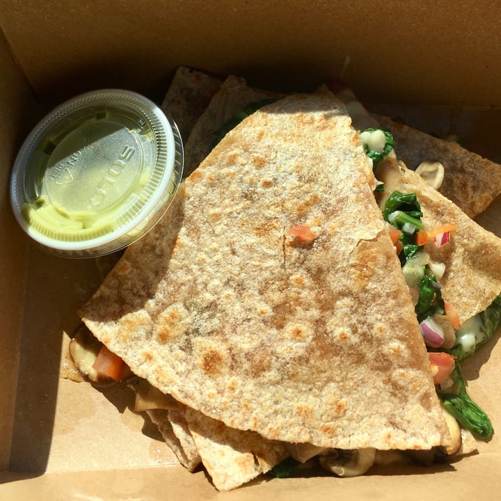 review photo of Organika Kitchen Southport Mushroom and Spinach Quesadilla shared by @ega108 on 30 Jul 2020 - review