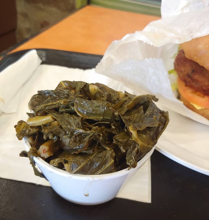 photo of NuVegan Café Collard Greens shared by @vecanter on  24 Feb 2020 - review