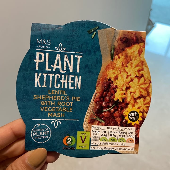 photo of Plant Kitchen (M&S) Plant Kitchen Lentil Shepherd's Pie shared by @vegan-everafter on  19 Aug 2021 - review