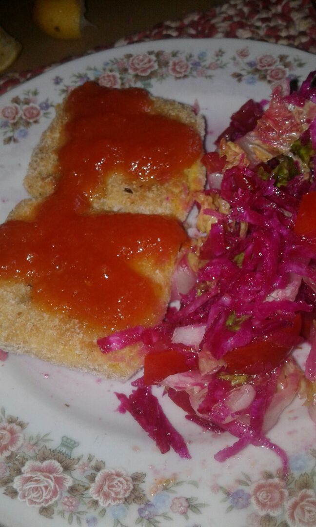 photo of Salvaje Morfi Vegano - Food Stand Milanesas De Polenta Con Ensalada De Lechuga Tomate Y Remolacha shared by @sam1510 on  10 Feb 2020 - review