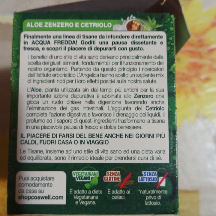 review photo of L'angelica Tisana Aloe Zenzero e Cetriolo shared by @fabrizia91 on 21 Apr 2021 - review