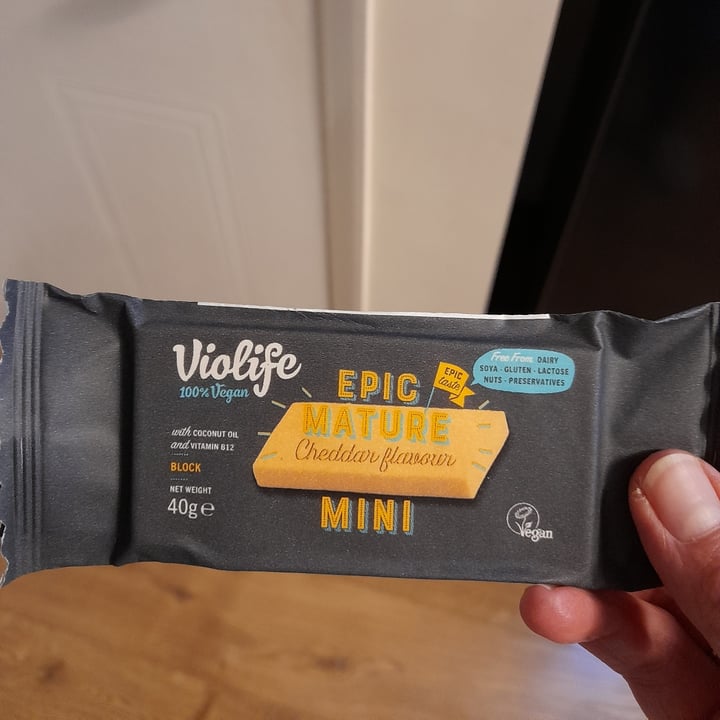 photo of Violife Epic Mature Cheddar Mini shared by @clarewatters on  17 May 2021 - review