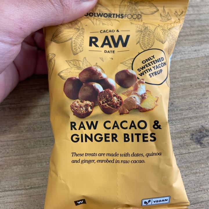 photo of Woolworths Food Raw Cacao & ginger bites shared by @ingampep on  06 Jun 2022 - review