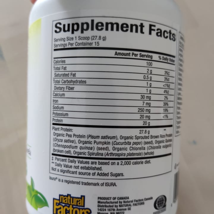 review photo of VegiDay Raw Organic 100% Plant Based Protein Natural Unflavored shared by @baybeemon on 23 Feb 2022 - review