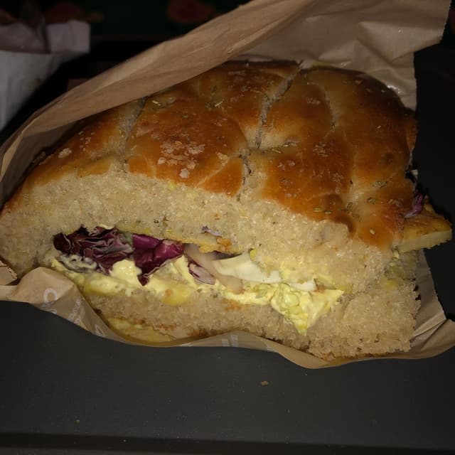 「Focaccia con farinata」の料理の写真