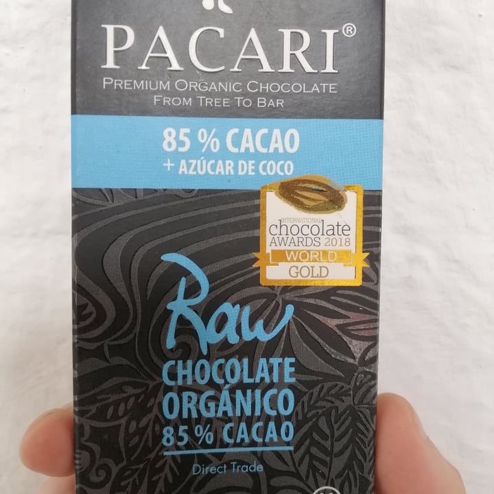 photo of Paccari Raw Organic Chocolate 85% Cacao + Coconut Sugar shared by @sebastianr on  22 Sep 2021 - review