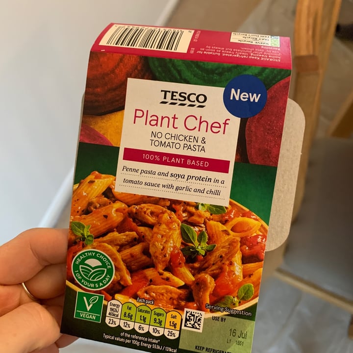 photo of Tesco Plant Chef No chicken & Tomato Pasta shared by @brookemarshall20 on  12 Jul 2021 - review