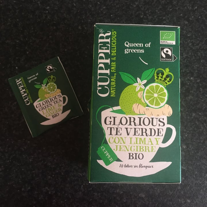photo of Cupper Glorious green tea with lime and ginger shared by @veganagram on  17 May 2021 - review
