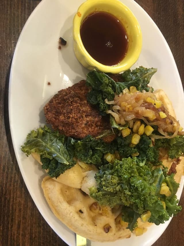 Photo of the dish “Southern Fried Chicken and Waffles”