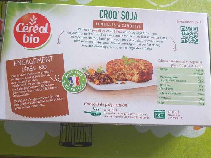 photo of Céréal Bio Céréale bio aux lentilles Carottes shared by @athenais on  13 Mar 2020 - review