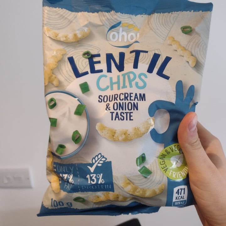 photo of Oho! Lentil Chips Sourcream & Onion Taste  shared by @thedappervegan on  26 Aug 2021 - review