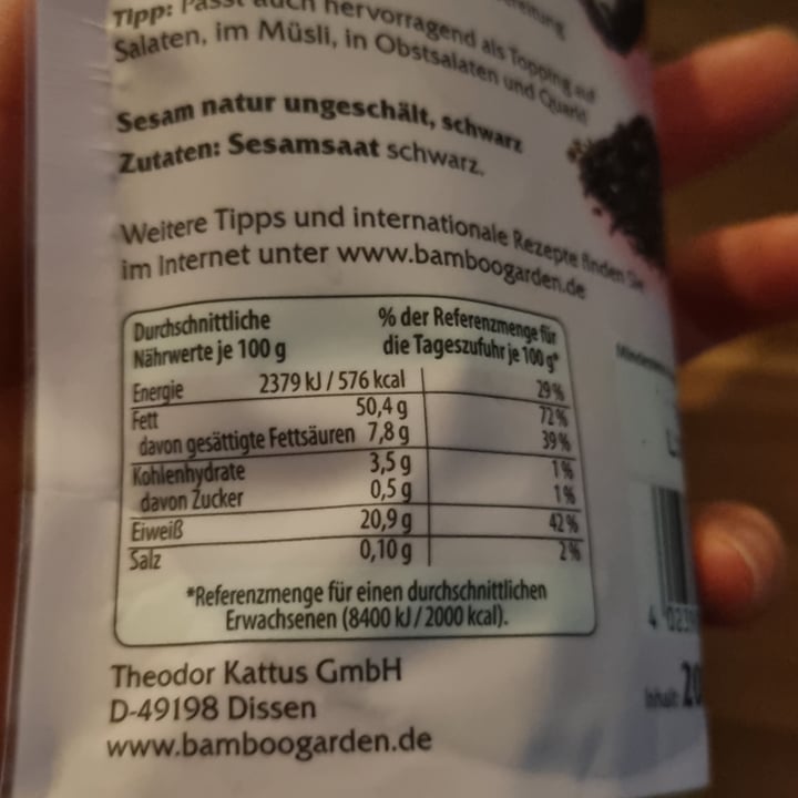 review photo of Bamboo Garden Sesam Schwarz shared by @veganislav on 16 Dec 2021 - review