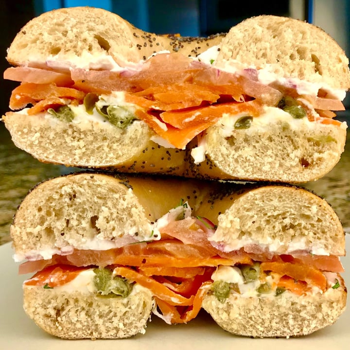 photo of Ben & Esther's Bagels and Deli Vegan Lox Bagel shared by @pdxveg on  02 Oct 2020 - review