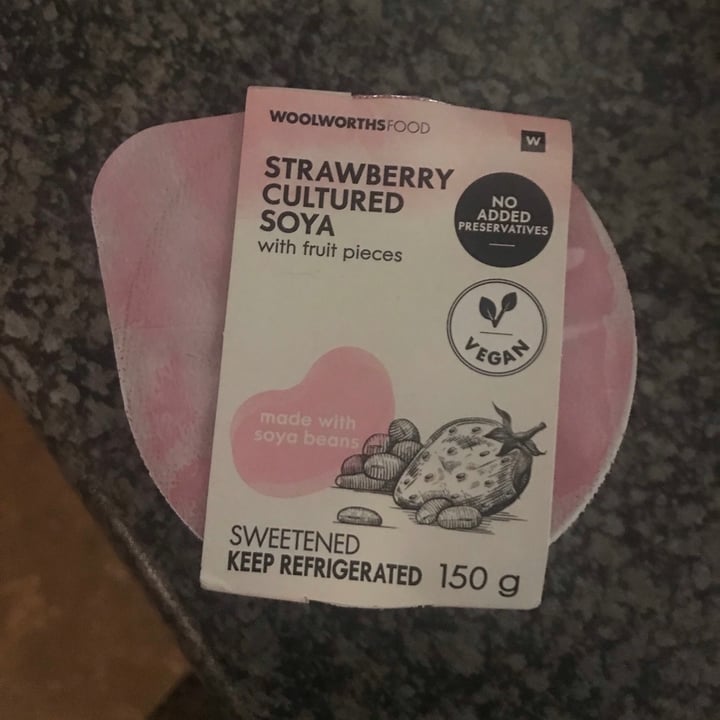 photo of Woolworths Food Strawberry Cultured Soya shared by @shanwels on  20 Sep 2020 - review